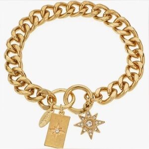 Ettika - Starry Charms Chain Link Bracelet | 14K Gold Plated | W/Dustbag - NWT
